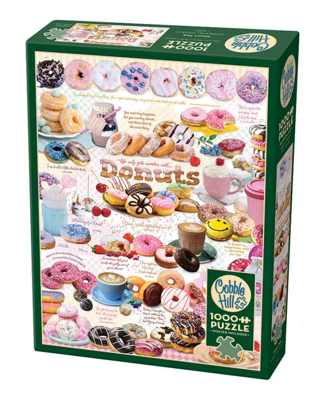 Cobble Hill Donut Time puzzle 1000 piese gogoși