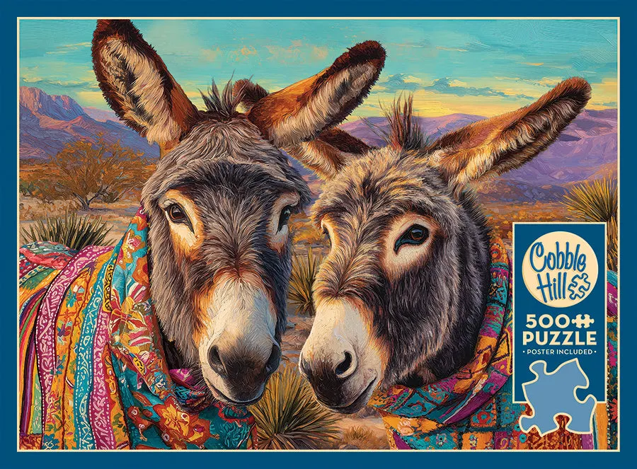 Cobble Hill Dos Burros puzzle 500 piese deșert