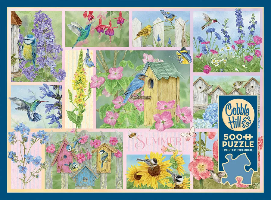 Cobble Hill Garden Birds in Summer puzzle 500 piese