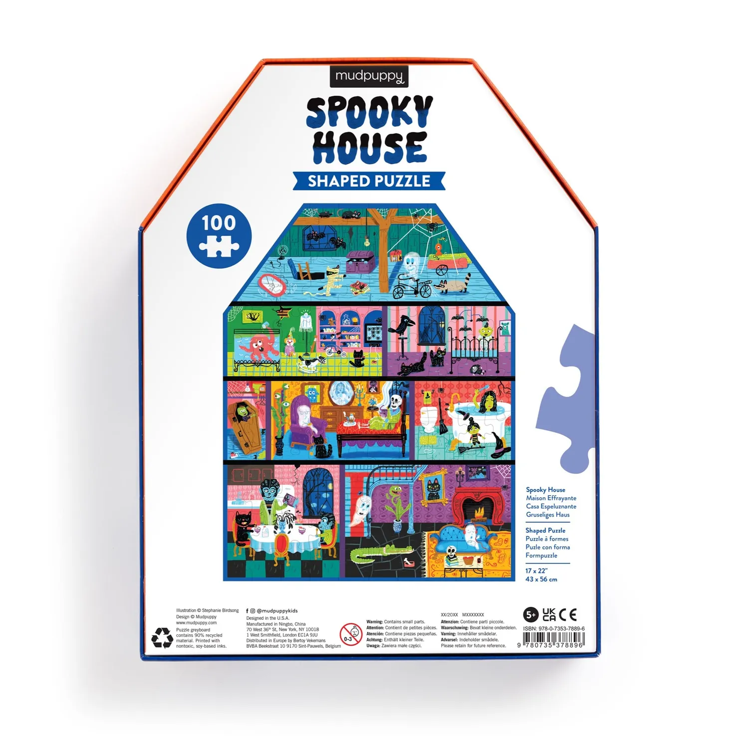 Mudpuppy Spooky House puzzle 100 piese