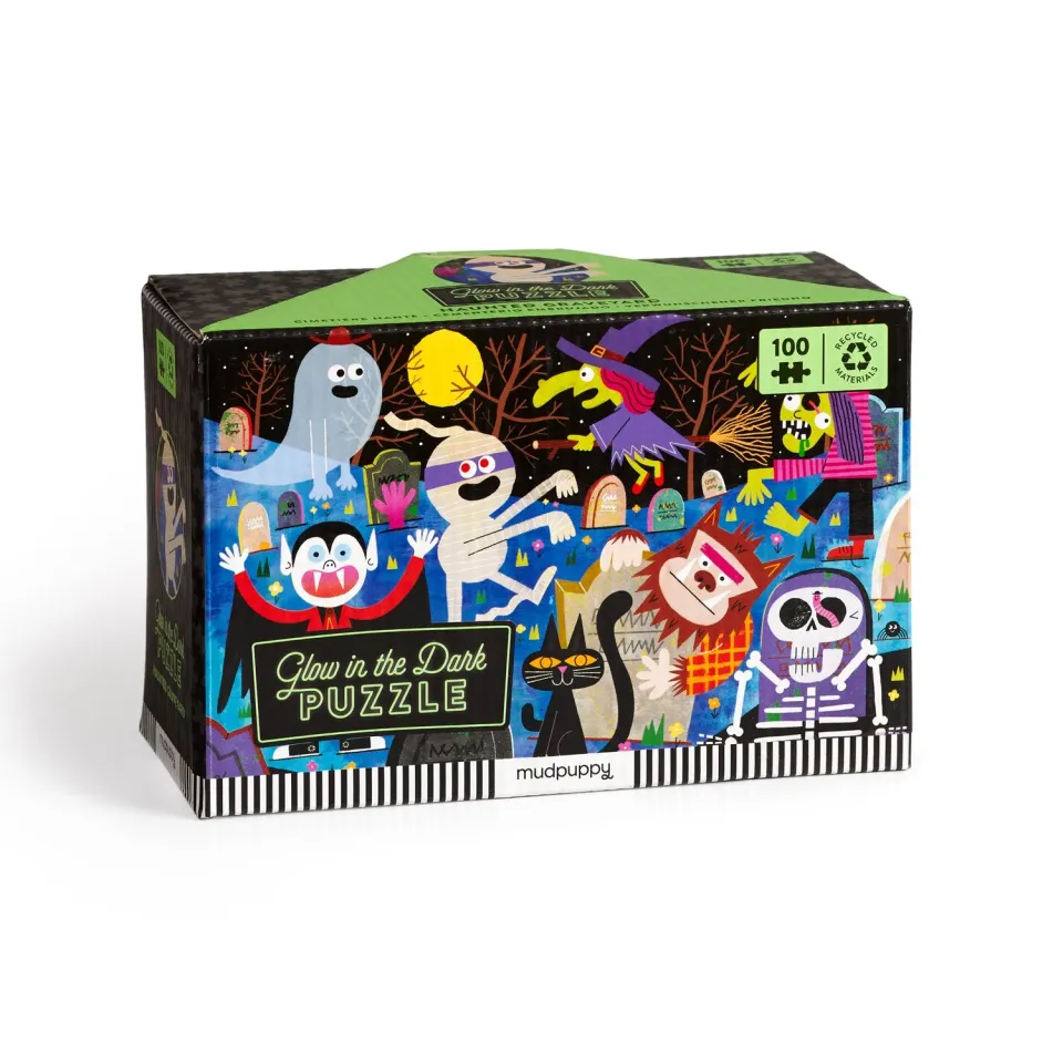 Mudpuppy Haunted Graveyard puzzle 100 piese fosforescent