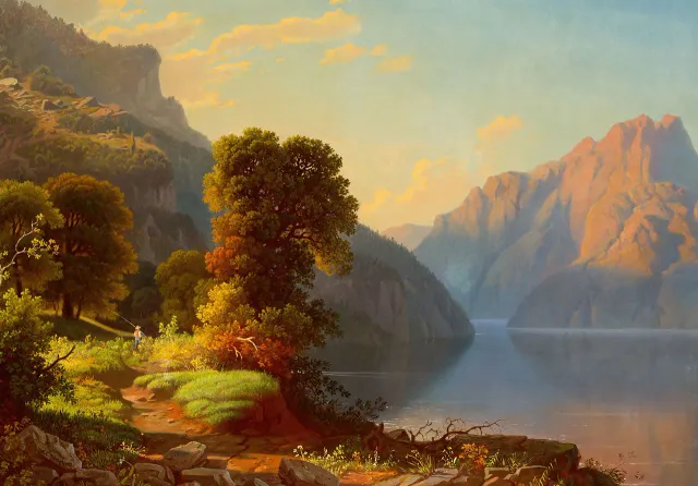 Mosaic Puzzles Bingham Lake Mountains puzzle lemn 1000 peisaj