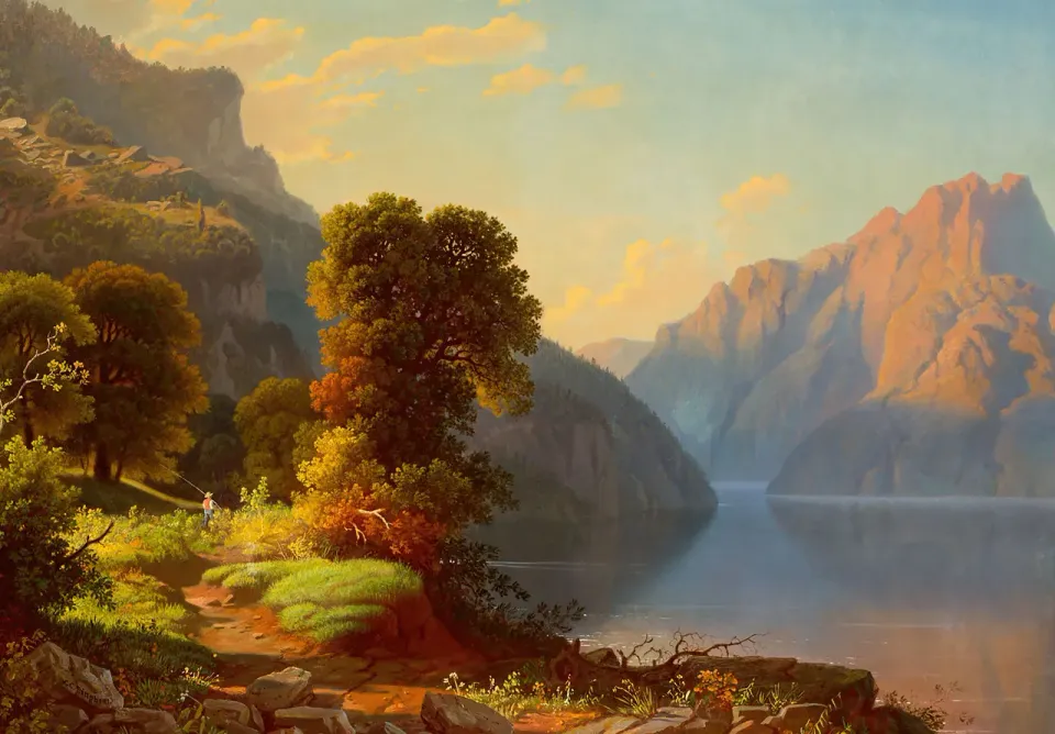 Mosaic Puzzles Bingham Lake Mountains puzzle lemn 1000 peisaj