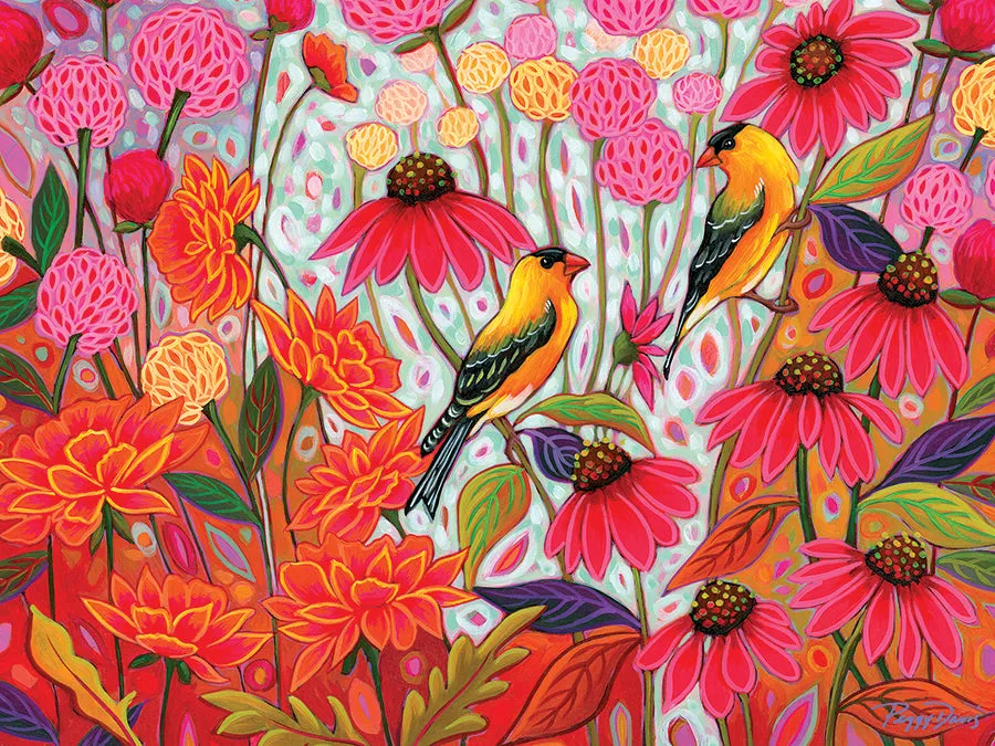 Cobble Hill Springtime Goldfinches puzzle 275 piese pasari