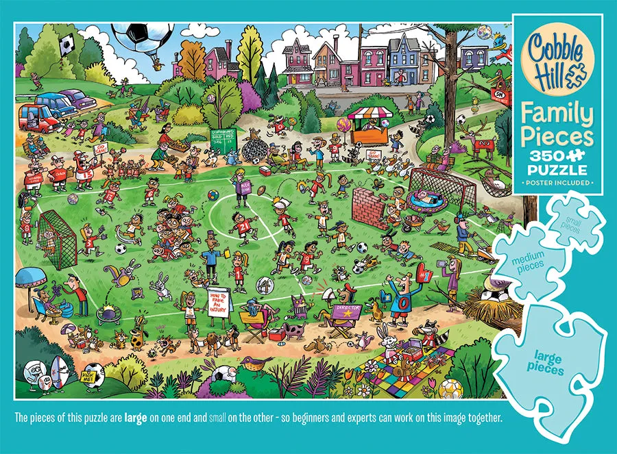Cobble Hill Family Pieces Offside Antics puzzle 350 piese fotbal