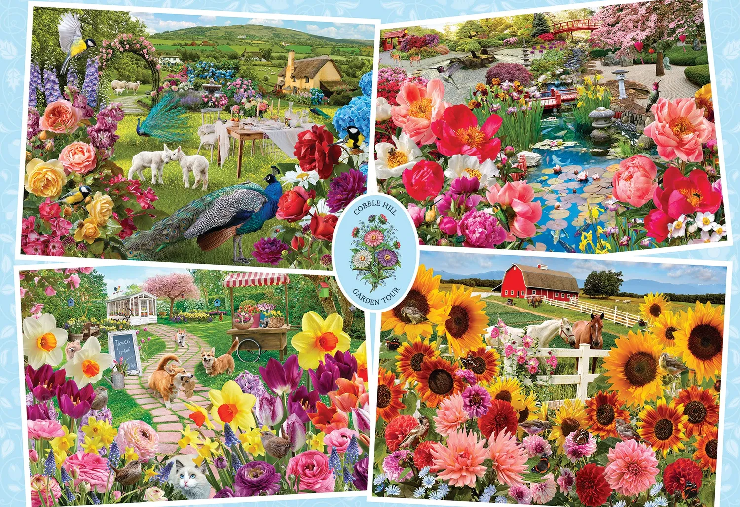 Cobble Hill Garden Tour 46015 puzzle 100 piese colaj floral
