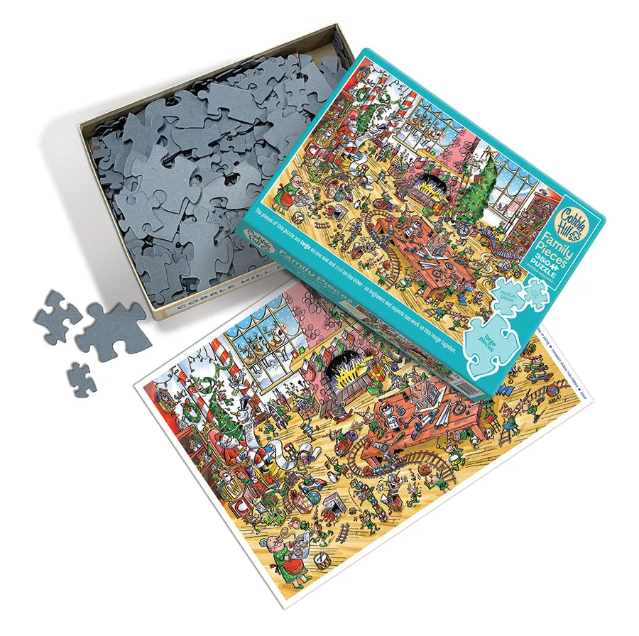 Cobble Hill Elves at Work puzzle 350 piese Craciun