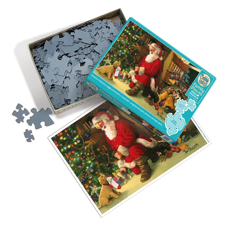 Cobble Hill Santa's Lucky Stocking puzzle familie 350 piese