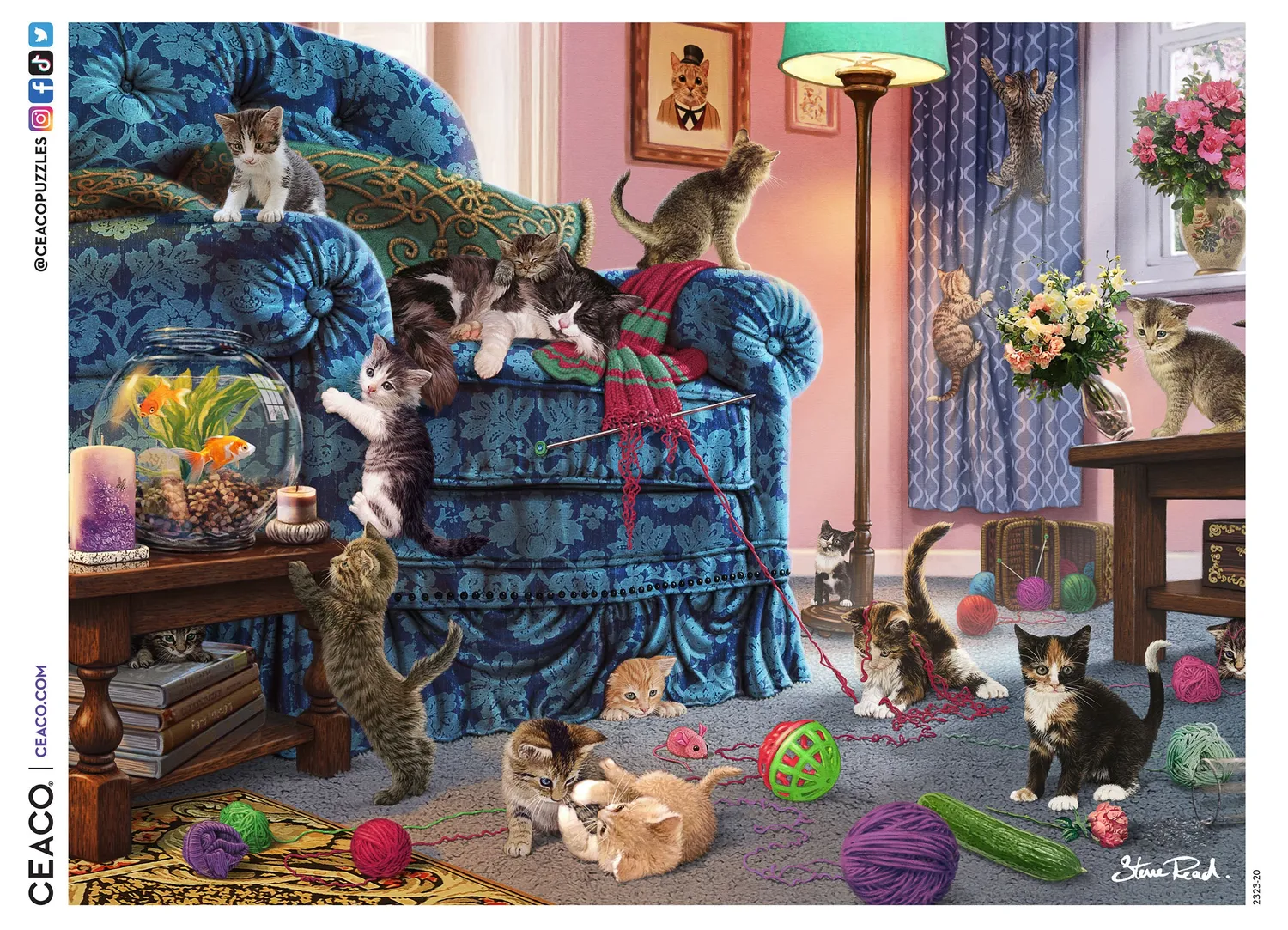 Ceaco Paws Gone Wild Kitten Kerfuffle puzzle 500 piese