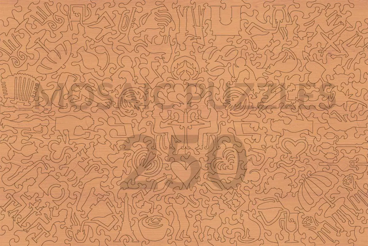 Mosaic Puzzles Artist Van Gogh Cafe Terrace puzzle lemn 50 piese