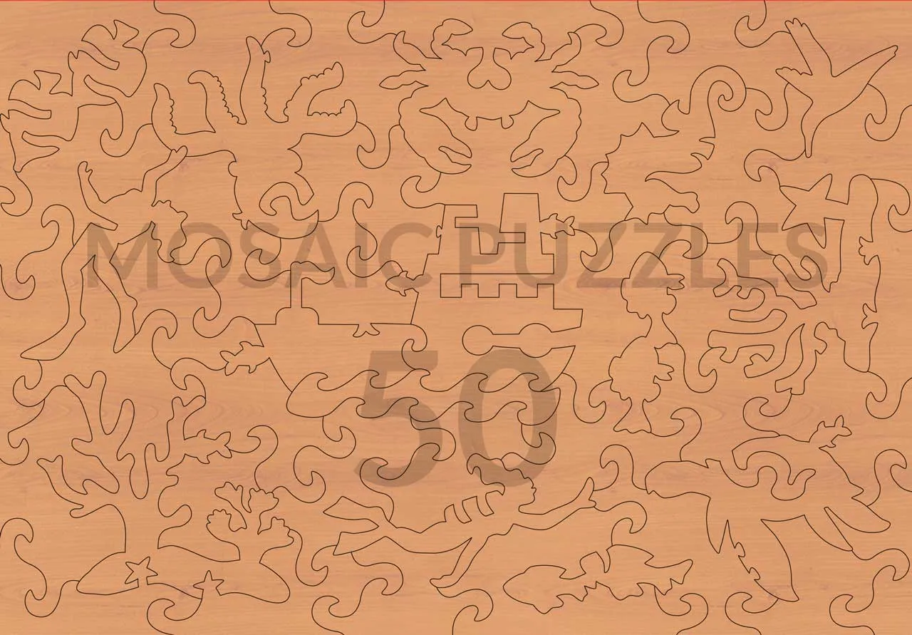 Mosaic Puzzles Hidden Relics puzzle lemn 50 piese copii