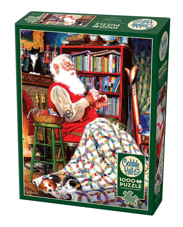 Cobble Hill Santa's Quilt puzzle 1000 piese Crăciun