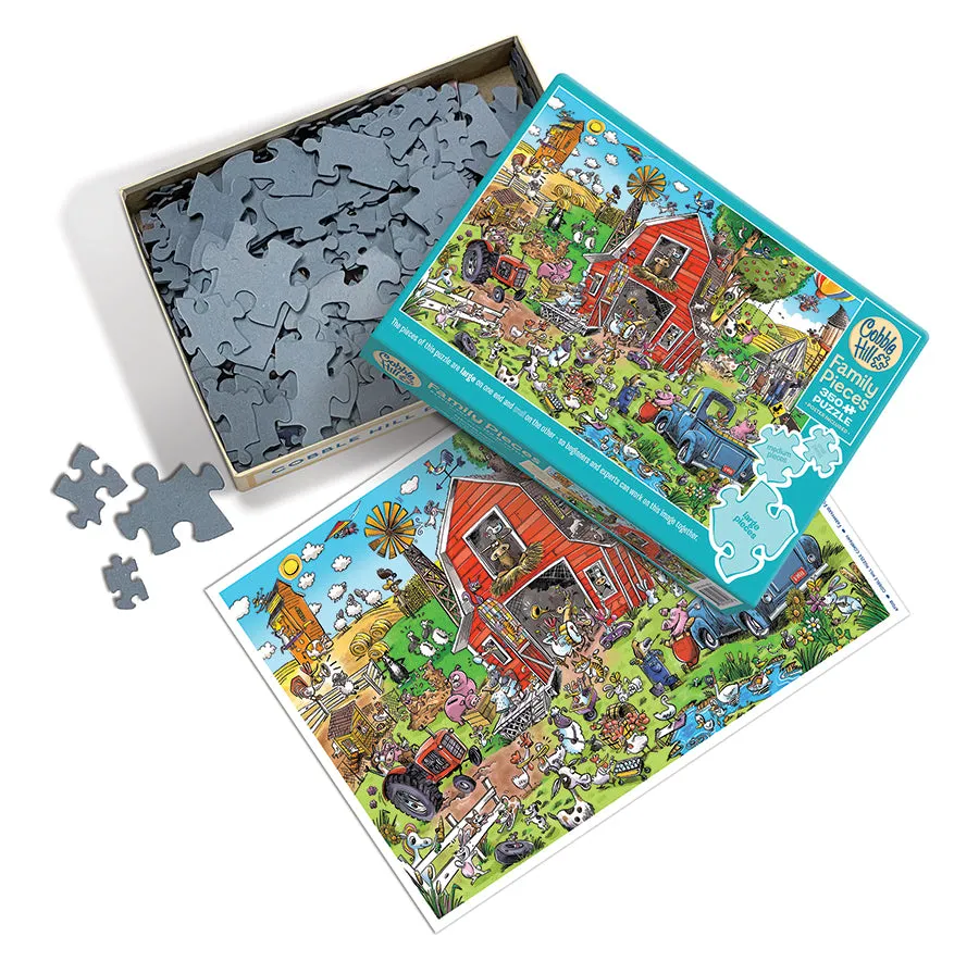 Cobble Hill Farmyard Folly puzzle familie 350 piese