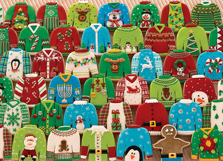 Cobble Hill Ugly Xmas Sweaters puzzle 1000 piese craciun