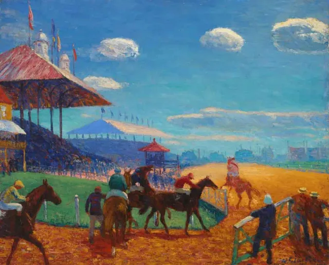 Mosaic Puzzles Race Track by William Glackens puzzle lemn 500 piese cai