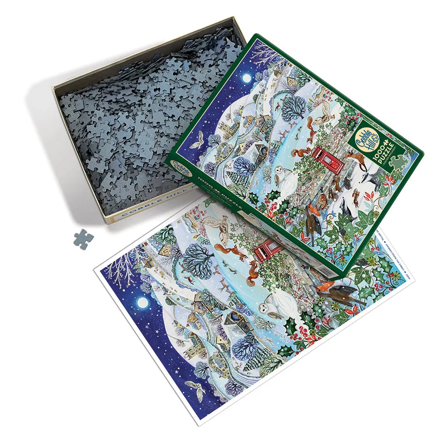 Cobble Hill Village on a Winter Night puzzle 1000 piese iarnă