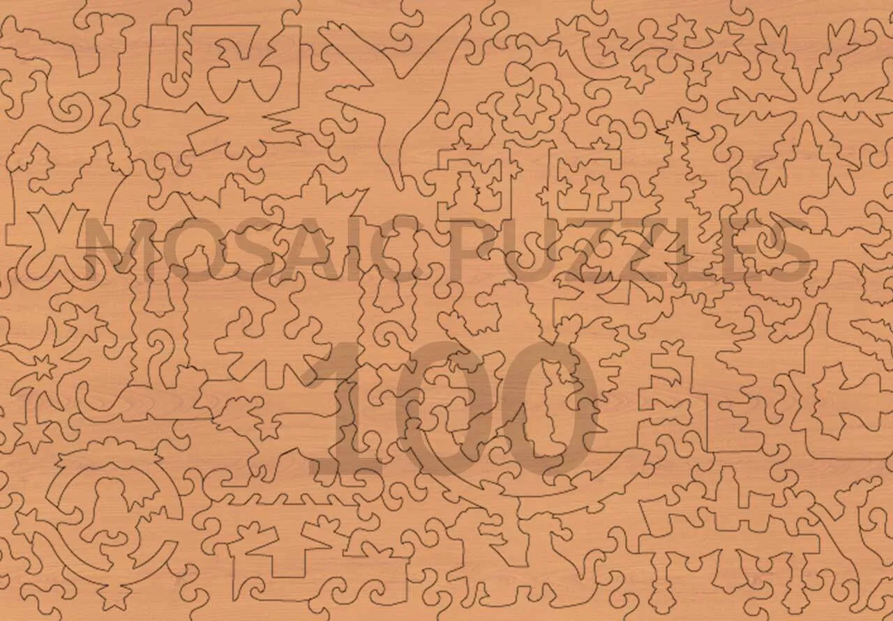 Mosaic Puzzles Santa in the City puzzle lemn 100 piese cadou