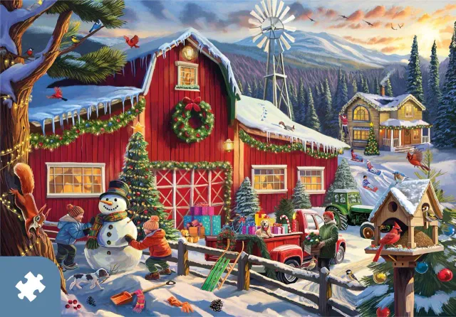 Mosaic Traditions Countryside Christmas puzzle 1000 piese iarna