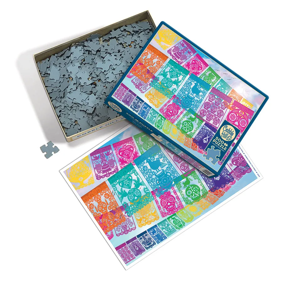 Cobble Hill Papel Picado puzzle 500 piese colorat