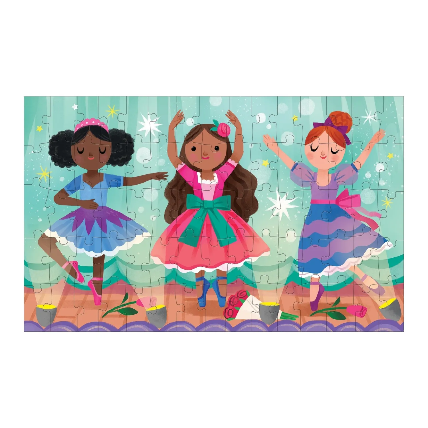Mudpuppy Graceful Ballerinas puzzle lenticular 75 piese