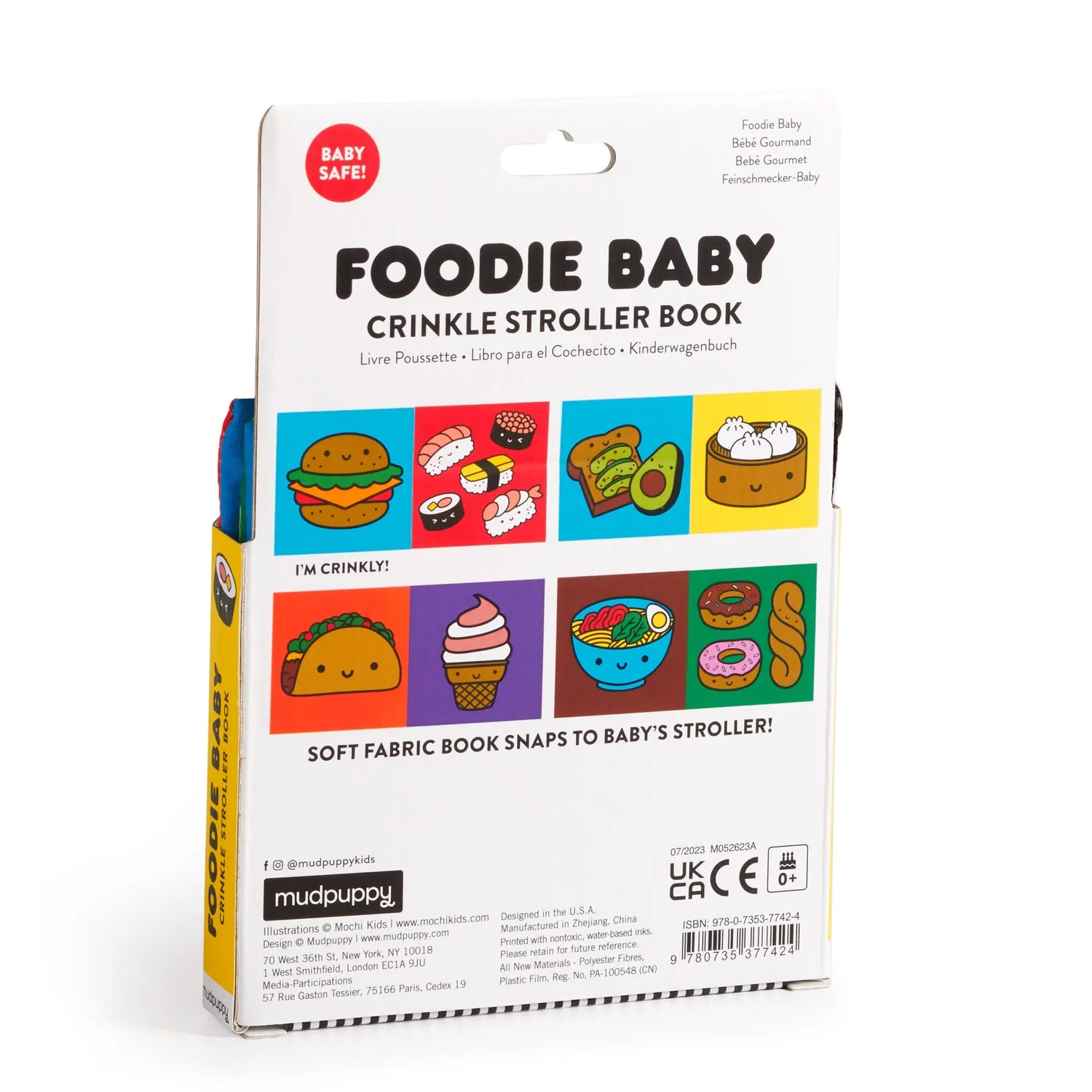 Mudpuppy Foodie Baby carte bebelusi textila fosnitoare