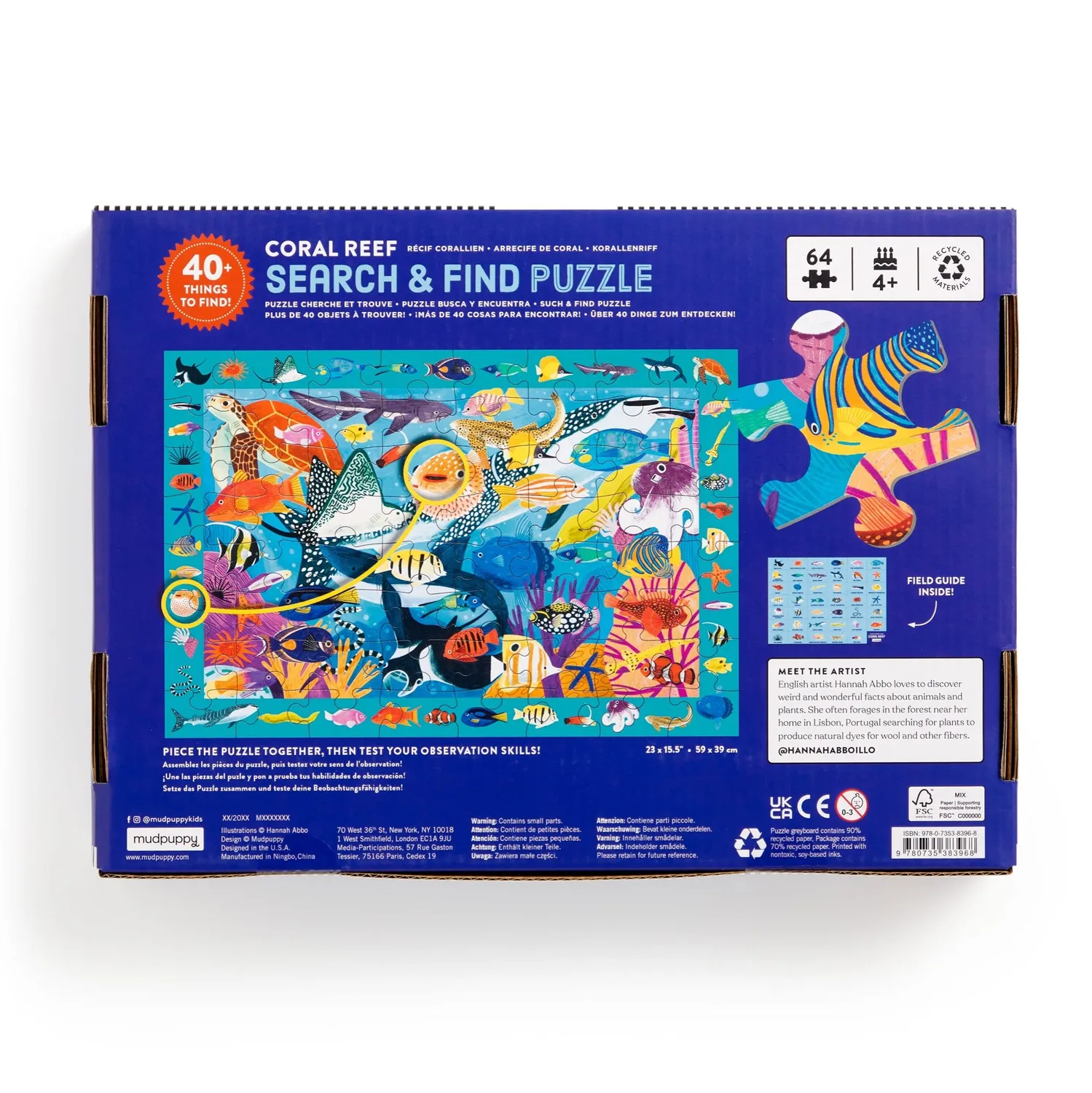 Mudpuppy Coral Reef puzzle cauta si gaseste 64 piese recif