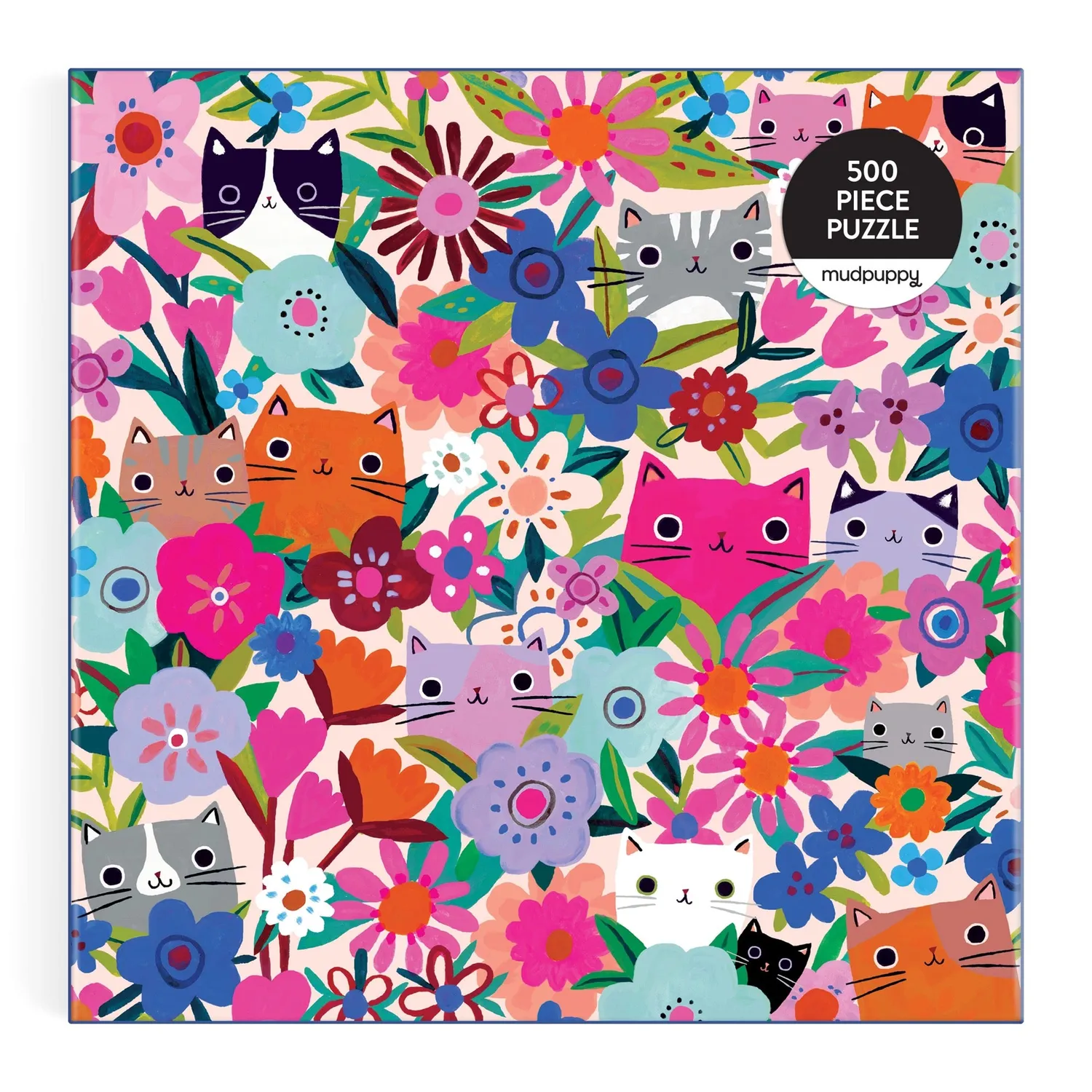 Mudpuppy Blooming Cats puzzle 500 piese familie