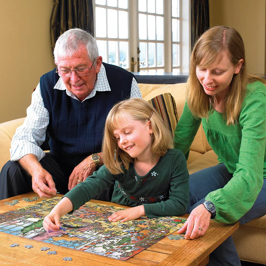 Cobble Hill Elves at Work puzzle 350 piese Craciun