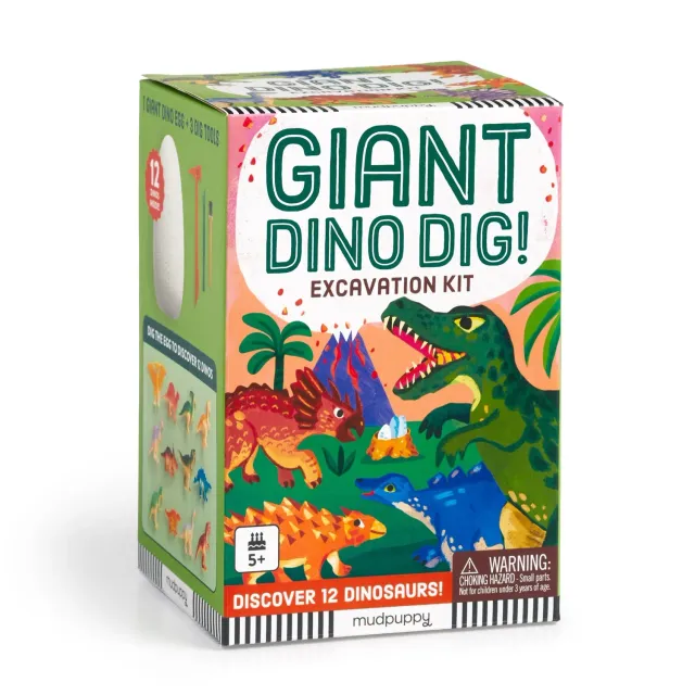 Mudpuppy Giant Dino Dig Kit excavare 12 dinozauri 5+ ani