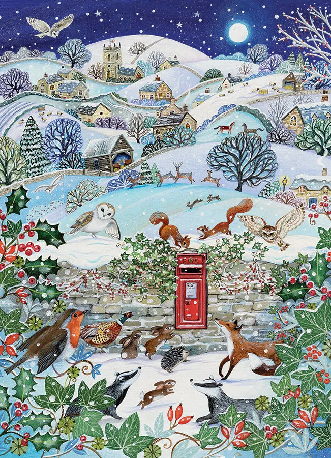 Cobble Hill Village on a Winter Night puzzle 1000 piese iarnă