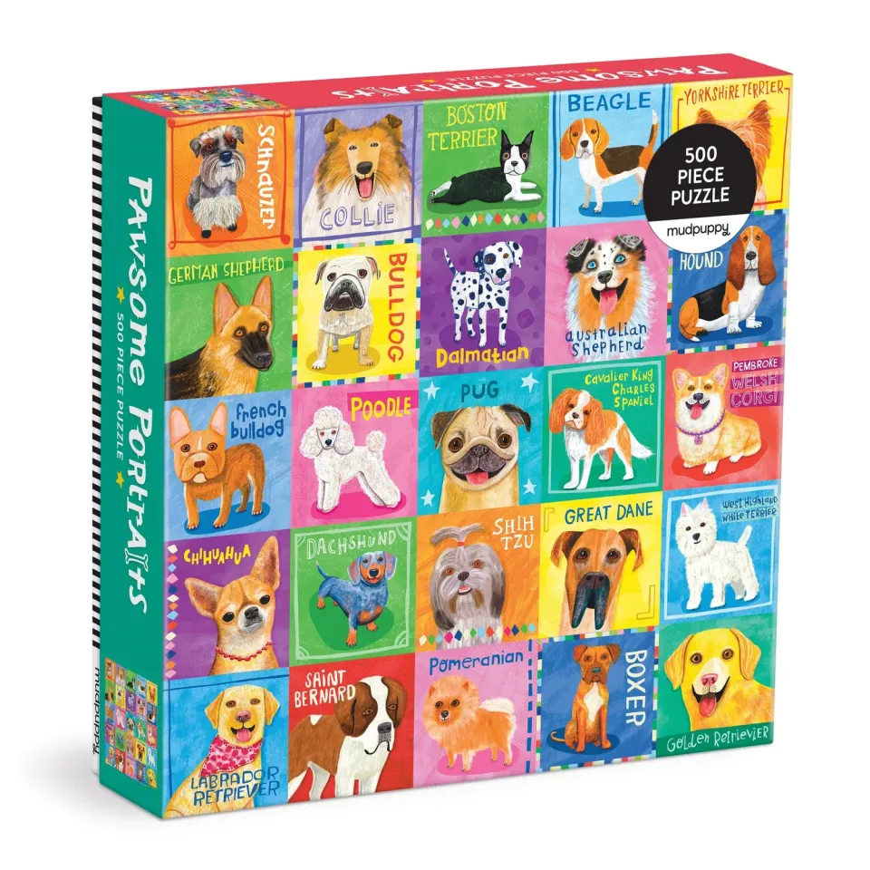 Mudpuppy Pawsome Portraits puzzle 500 piese 51x51 cm