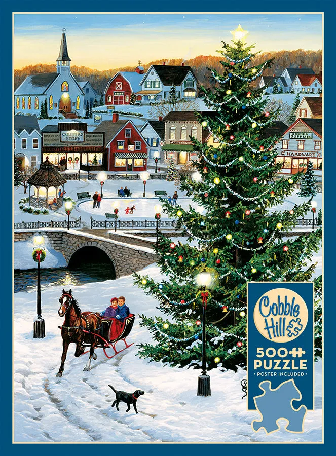 Cobble Hill Village Tree puzzle 500 piese iarnă