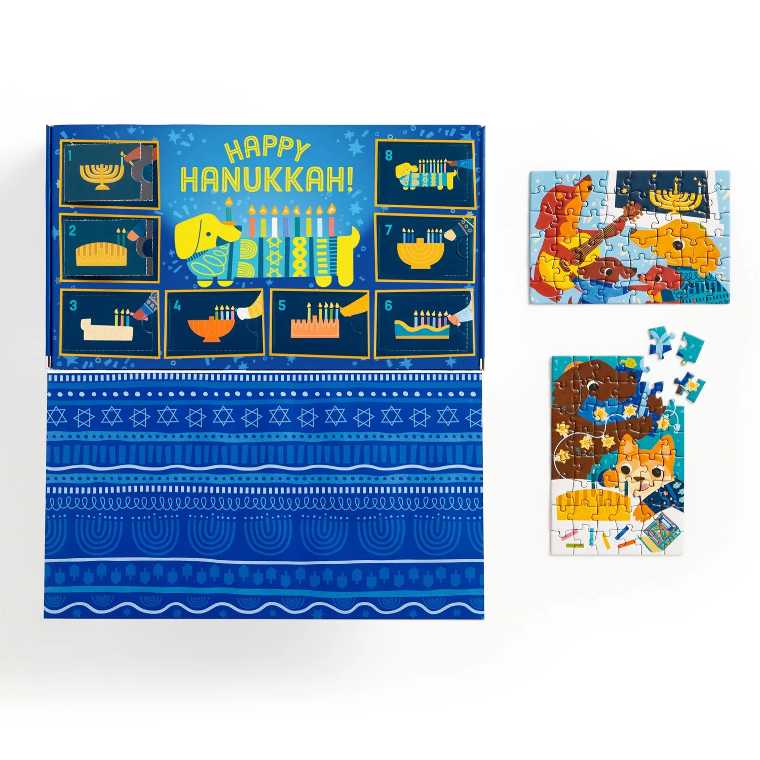 Mudpuppy Happy Hanukkah Countdown puzzle 8x48 piese catei