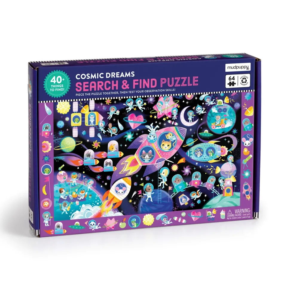Mudpuppy Cosmic Dreams puzzle 64 piese copii cosmos