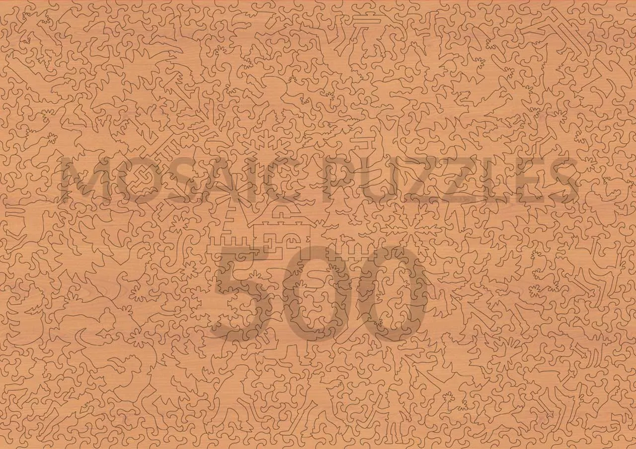 Mosaic Puzzles Winter Village Wanderers puzzle 50 piese copii