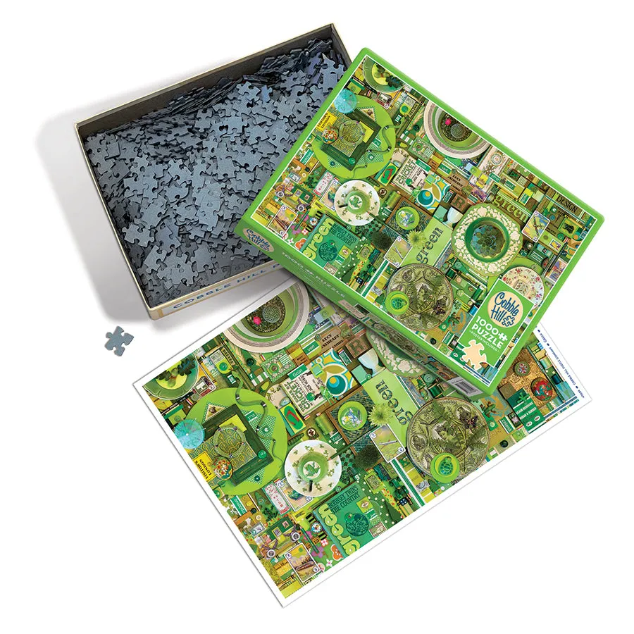 Cobble Hill Green puzzle 1000 piese colaj verde