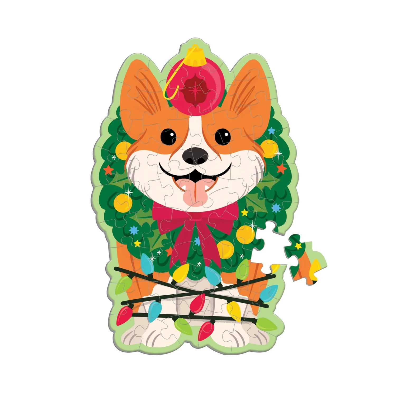 Mudpuppy Christmas Corgi 48 piese mini puzzle parfumat
