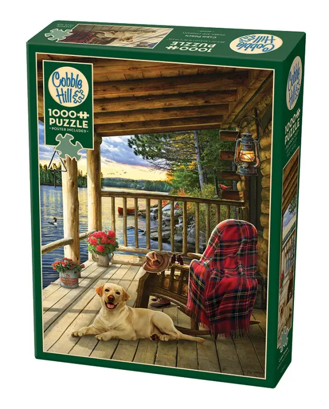 Cobble Hill Cabin Porch puzzle 1000 piese cabana lac