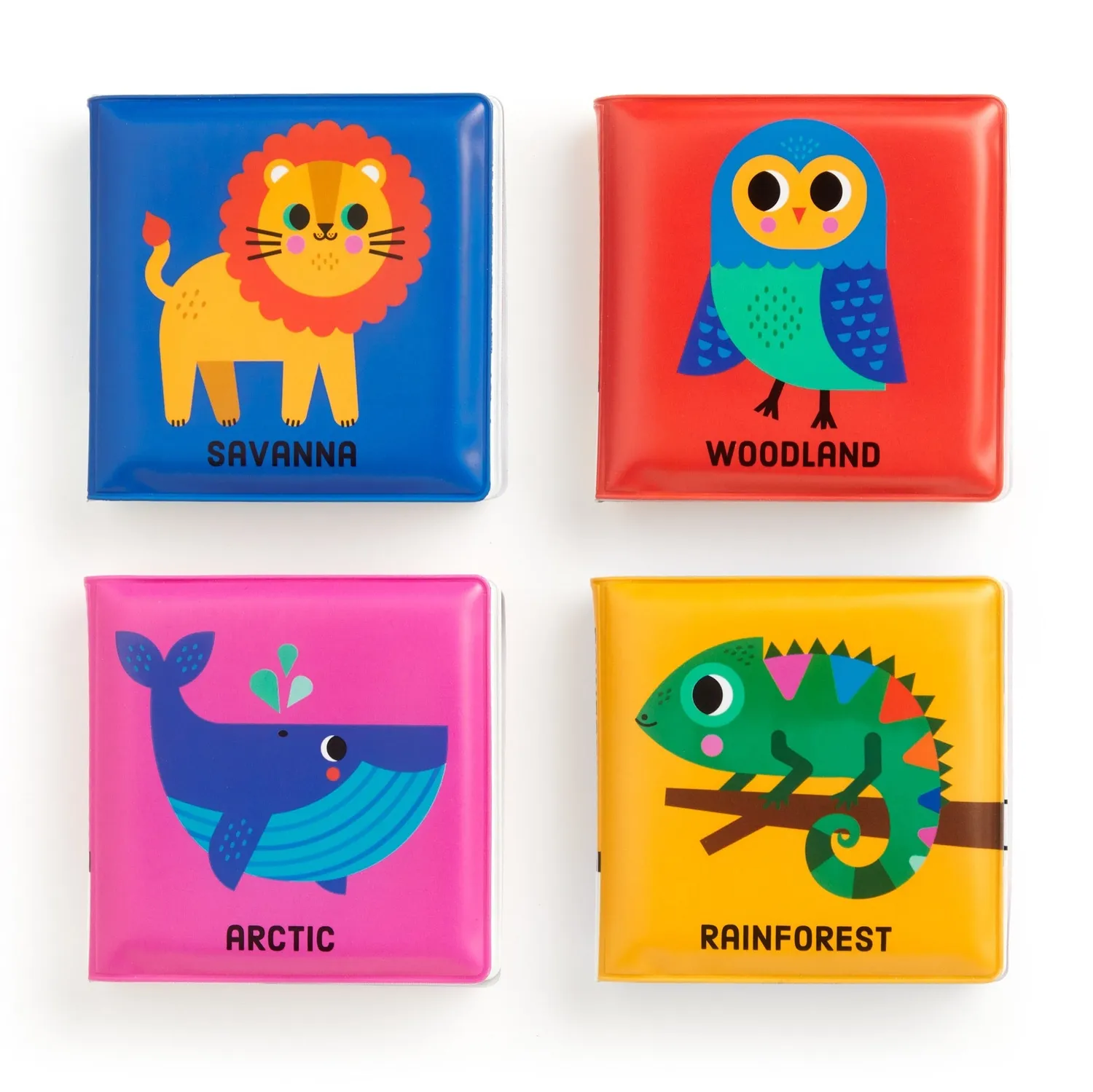 Mudpuppy Color Magic Animals of the World cărți baie 4 buc