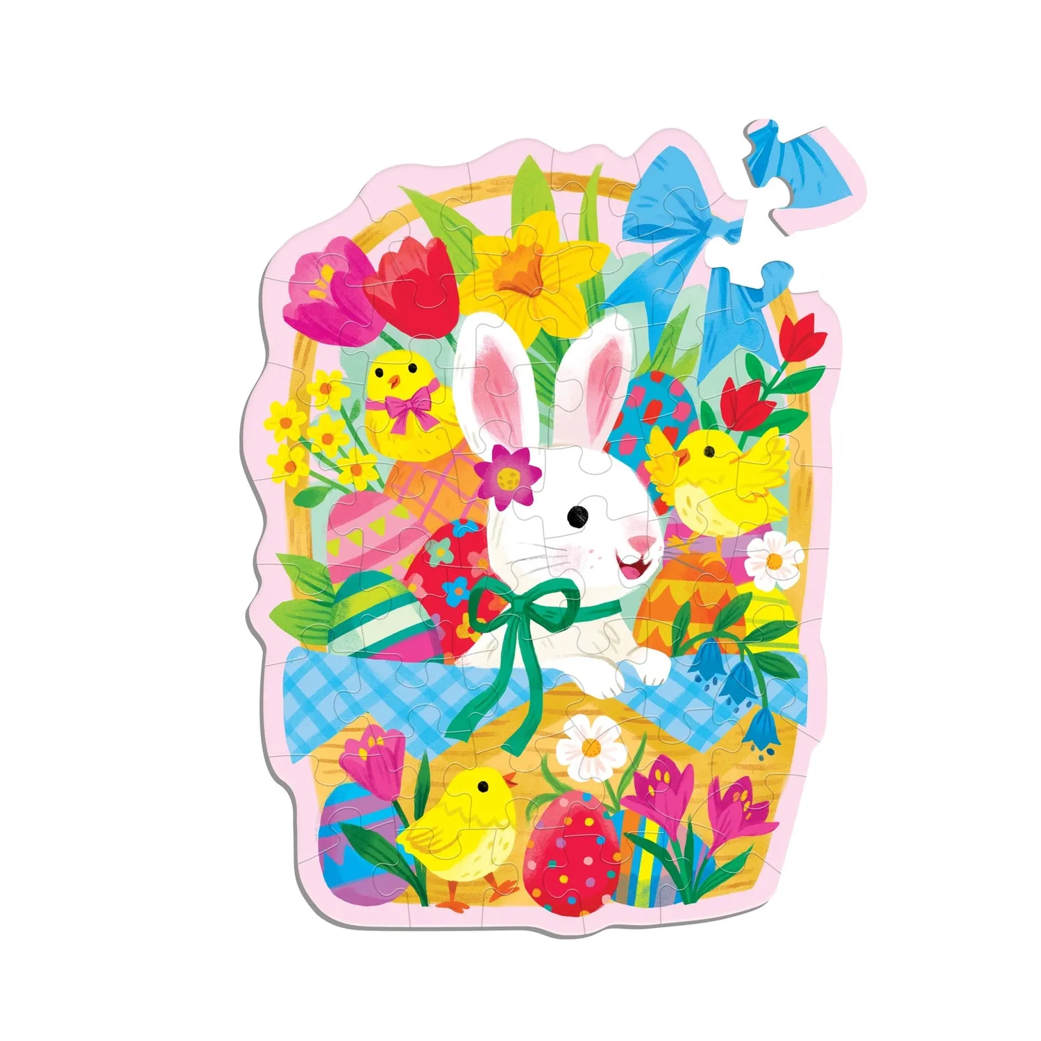 Mudpuppy Bunny Basket mini puzzle conturat 48 piese