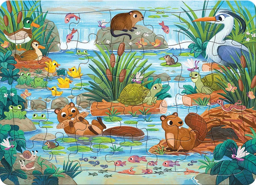 Cobble Hill Pond Scene puzzle tava 35 piese copii