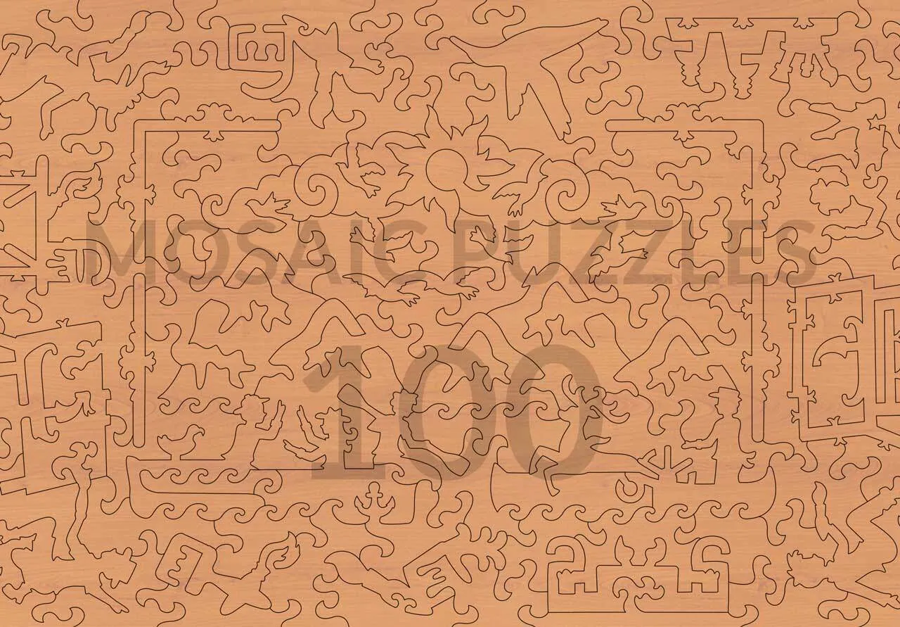 Mosaic Puzzles Konigsee puzzle lemn 100 piese peisaj