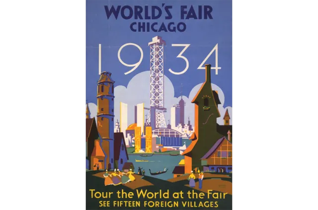 Mosaic Puzzles World’s Fair 1934 puzzle lemn 500 piese poster