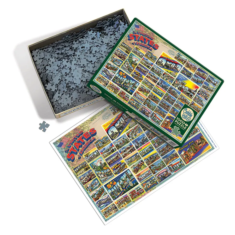 Cobble Hill Vintage American Postcards puzzle 1000 piese calatorii