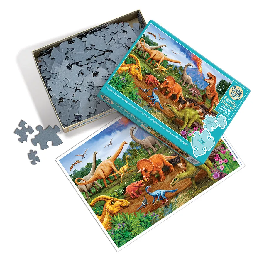 Cobble Hill Dinos puzzle familie 350 piese dinozauri