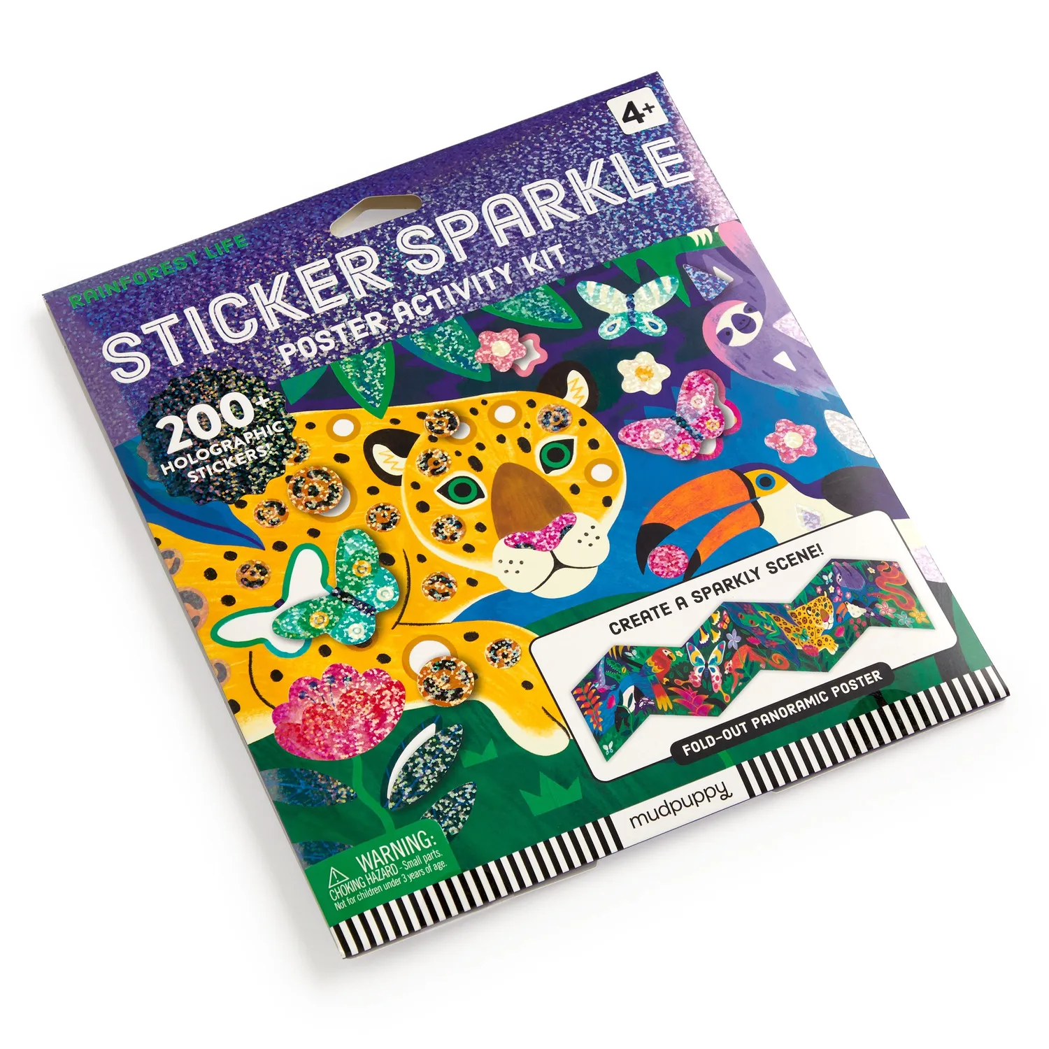 Mudpuppy Rainforest Life poster stickere 200+ jungla
