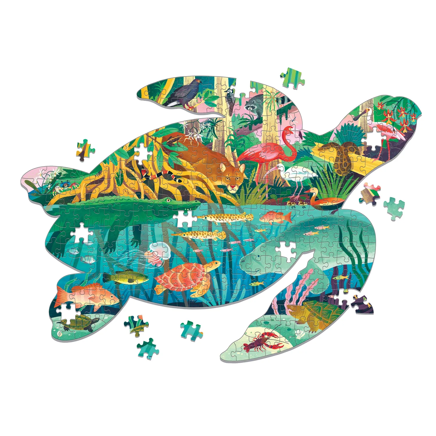 Mudpuppy Wetlands Puzzle 300 piese testoasa 58cm