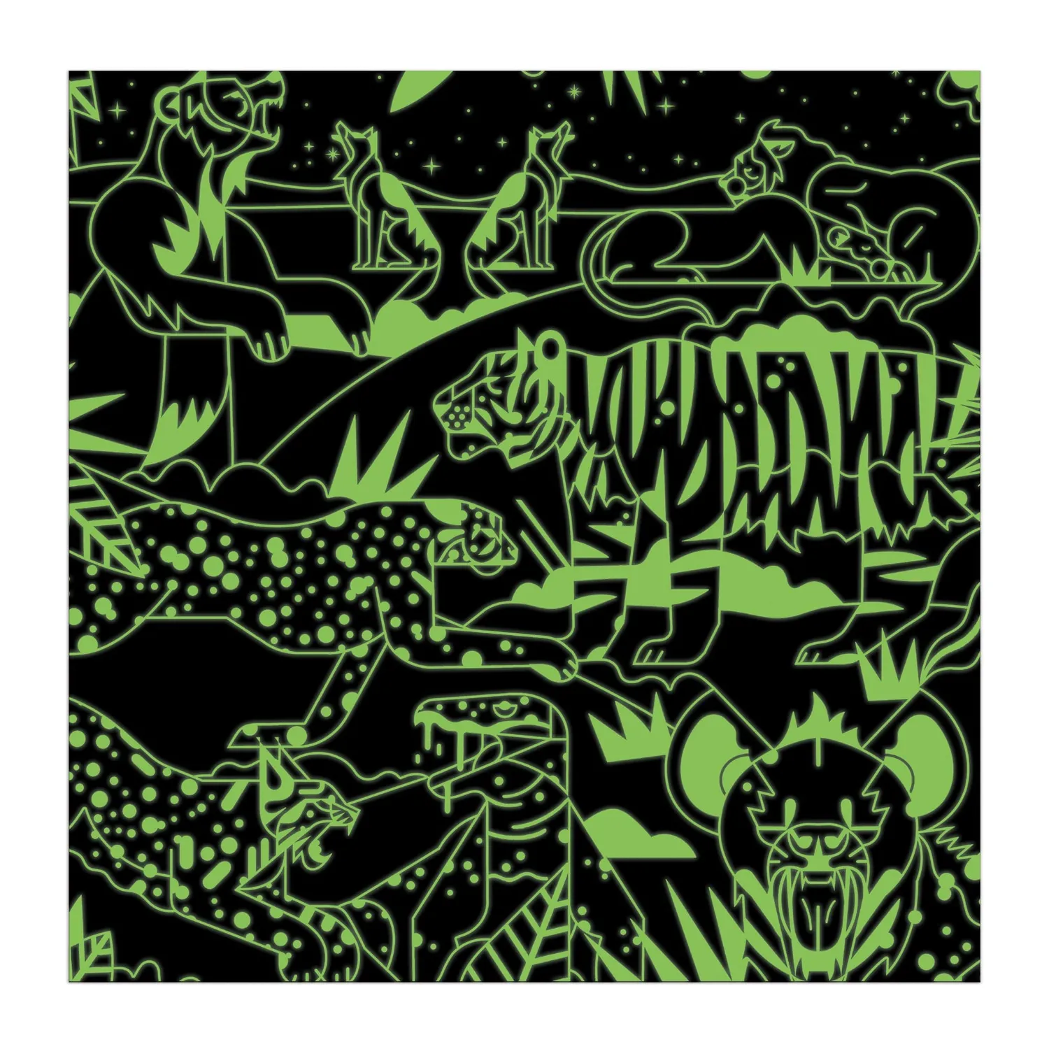 Mudpuppy Predators Illuminated puzzle 500 piese glow