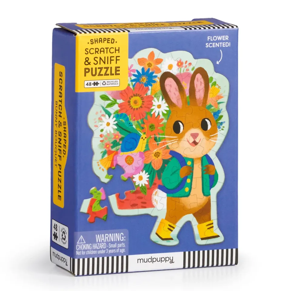 Mudpuppy Bunny Bouquet puzzle copii 48 piese parfumat