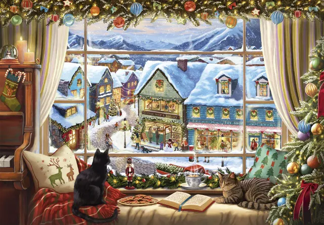Mosaic Puzzles Festive Little Corner puzzle lemn 100 piese craciun